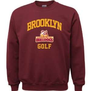  Brooklyn College Bulldogs Maroon Youth Golf Arch Crewneck 
