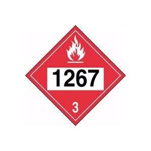 Pre Printed 4 Digit DOT Placards 1267 (CRUDE OIL) (W/ GRAPHIC) 10 3/4 