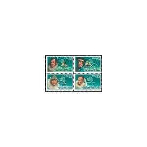    Explorers   Plate Block of Four 25 Cent Stamps 