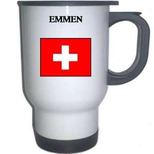  Switzerland   EMMEN White Stainless Steel Mug 
