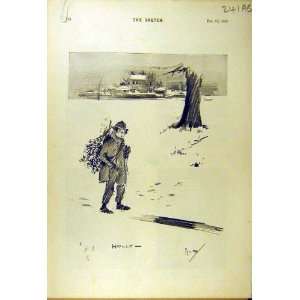    1895 Holly Winter Snow Boy Sketch Comedy Humour: Home & Kitchen