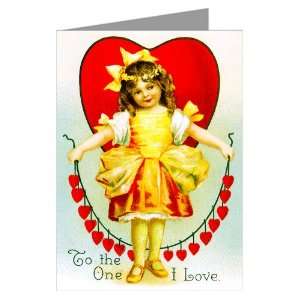  Vintage Valentines Day Note Card Chain of Hearts Health 