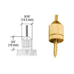  CRL Gold Plated Short Round Floor Base Fitting for Cable 