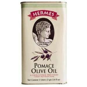 Hermes Pomace Olive Oil 3 liter can (Greek):  Grocery 
