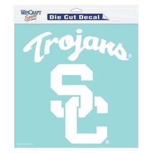  Americans Sports USC Trojans Die Cut Decal   8x8 White 