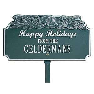  Happy Holidays with Bells Rectangle Plaques