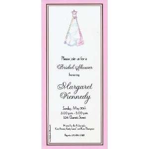  Watercolor Bridal Dress Invitation