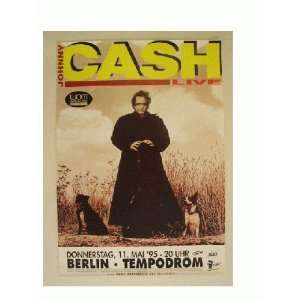  Johnny Cash Poster In Field With Dogs Concert Berlin 