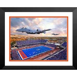   Flyover Bronco Stadium Canvas Wrapped Photo 15x20: Sports & Outdoors