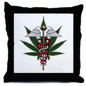  Throw Pillow Medical Marijuana Symbol: Everything Else
