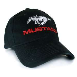  Ford Mustang Running Pony Black Baseball Hat: Automotive