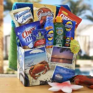 Surfs Up Beach Gift Basket:  Grocery & Gourmet Food