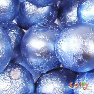 Pastel Blue Foiled Chocolate Balls: 10LBS