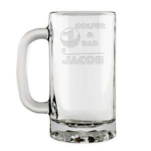  Number One Dad and Golfer Personalized Beer Mug 