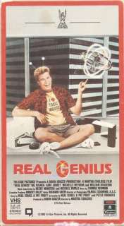 An earlier VHS edition of Real Genius. As you can see, the back window 