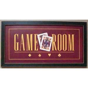  Framed Game Room Poker Cards Bridge Trump Royal Flush 