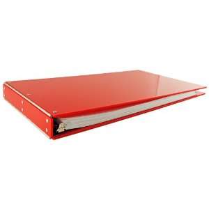 11x17 1 Angle D Ring Red Acrylic Binder: Office Products