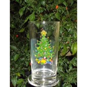  Vintage 12 Ounce Christmas Tree Glasses Set of 8ea 