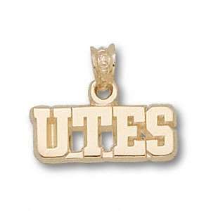  Utah Utes 14K Gold Block UTES 1/4 Pendant: Sports 