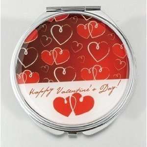 HOLI& Love Heart Round Mirror Cosmetic Mirror Compact Mirror, Gift 