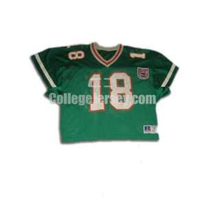 Green No. 18 Game Used Florida A&M Russell Football Jersey  