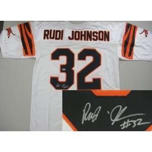  Signed Rudi Johnson Jersey   Prostyle: Sports & Outdoors