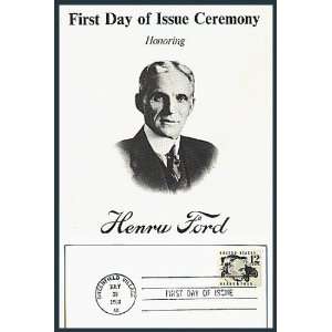  First Day of Issue Ceremony Honoring Henry Ford, Prominent 