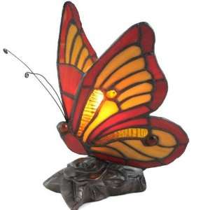    Pretty Red/yellow Butterfly Table Lamp  1594: Home Improvement