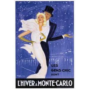  Jean Gabriel Domergue   LHiver a Monte Carlo Serigraph 