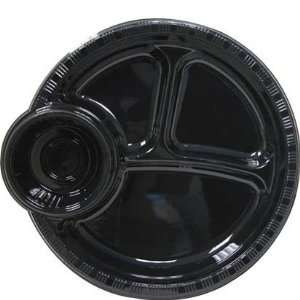  Black Plate with Cup Holder 16ct: Office Products
