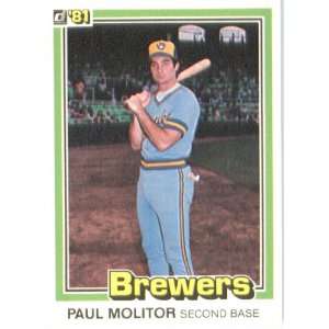  1981 Donruss # 203 Paul Molitor Milwaukee Brewers Baseball 
