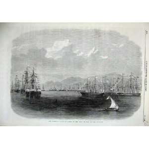  1869 Ceremonial Ship Fleet Anchor Suez Red Sea Fine Art 