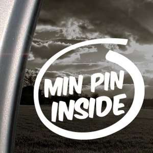  Min Pin Inside Paws Bone Decal Dog Window Sticker 