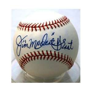  Signed Jim Mudcat Grant/Autographed Baseball: Sports 