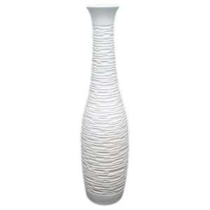 UTC 20107 White Ceramic Vase with Matte: Home & Kitchen