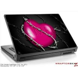  Large Laptop Skin Barbwire Heart Hot Pink: Electronics