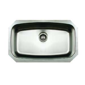   Commercial Single Bowl Undermount Sink, Brushed Stainless Steel: Home