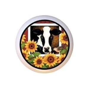  Cow Sunflowers Kitchen Design Drawer Pull Knob: Home 
