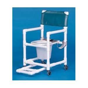   Chair Open Seat Commode Pail Footrest Seatbelt: Health & Personal Care