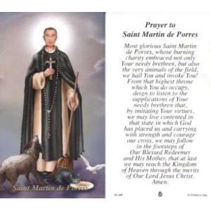   Martin de Porres   100 pack Paper Holy Cards (Religious Art HC MP