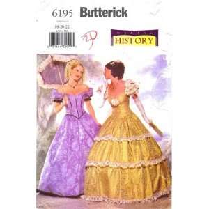  Butterick 6195 Sewing Pattern Misses Civil War Costume 