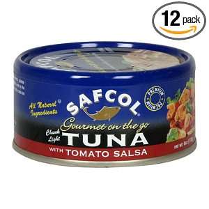 SAFCOL Chunk Light Tuna with Tomato Salsa, 6 Ounce Cans (Pack of 12)