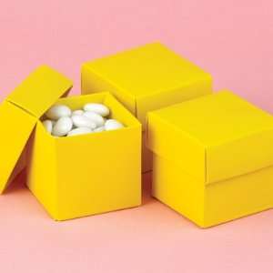  Yellow 2x2x2 2 Piece Favor Boxes   25/pack: Everything 