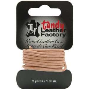    2mm Round Leather Lace   2yds/Natural Arts, Crafts & Sewing