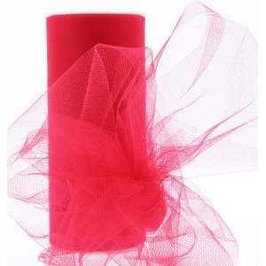  Premium 6 Glimmer Tulle Fabric in Red   25 Yards: Arts 