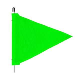 Flagstaff FS6 Triangular Safety Flag, Threaded Hex Base, 12 Overall 