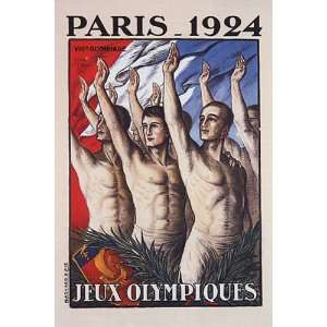 OLYMPIC GAMES PARIS 1924 JEUX OLYMPIQUES FRANCE FRENCH VINTAGE POSTER 