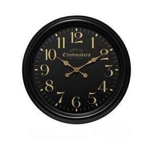  Black & Gold Resin Clockmaker Wall Clock: Electronics