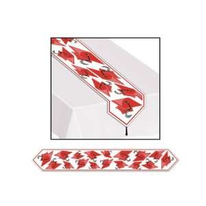  Printed Grad Cap Table Runner (red) Party Accessory (1 