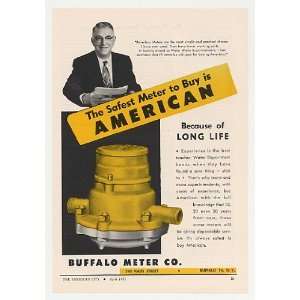 1955 Buffalo Water Meter Safest Buy American Print Ad:  
